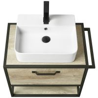 Тумба под раковину Aquaton Лофт Фабрик 65 1A242301LTDU0 подвесная Дуб эндгрейн — фото 5, Мебель для ванной