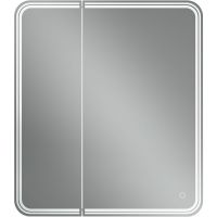 Зеркальный шкаф Art&Max Verona AM-Ver-700-800-2D-R-DS-F с подсветкой с сенсорным выключателем Белый — фото 2, Мебель для ванной