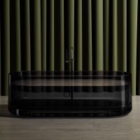 Ванна из полиэфирной смолы Abber Kristall 170х75 AT9708Onyx Черная без гидромассажа — фото 1, Ванны из полиэфирной смолы