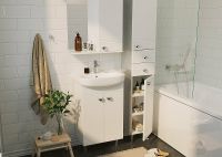 Тумба под раковину 1MarKa Story 45Н У99313 Белый глянец — фото 3, Тумбы под раковину