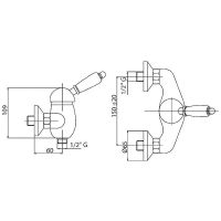 Товар: Смеситель для душа Cezares Elite ELITE-DM-03-Bi Золото - фото 2 Смеситель для душа Cezares Elite ELITE-DM-03-Bi Золото — фото 2, Смеситель для душа