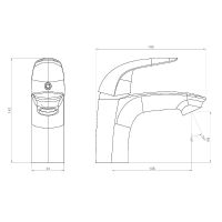 Смеситель для раковины Damixa Eclipse 310210001 Хром — фото 8, Смесители
