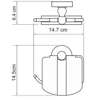 Держатель туалетной бумаги WasserKRAFT Nau K-7725 с крышкой Хром — фото 3, Держатели туалетной бумаги