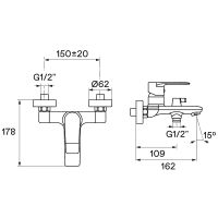 Смеситель для ванны Santek Арма WH5A10007N001 Черный матовый — фото 10, Смесители