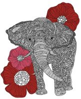 Фреска Ortograf Животные 9611 Фактура бархат FX Флизелин (2,2*2,7) Белый/Серый/Красный, Животные/Цветы/Абстракция арт-9611 (бархат FX) — фото 2, Фрески