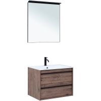 Комплект мебели для ванной Aquanet Lino 70 271954 подвесной Дуб веллингтон — фото 1, Комплекты мебели для ванной