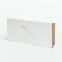 Плинтуса Deartio Премиум U 106-80 Белый МДФ 2050х80х16 мм — фото 1, Напольные плинтусы