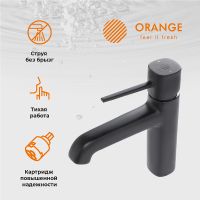 Смеситель для раковины Orange Karl Черный арт-M05-021b — фото 2, Смесители для раковины