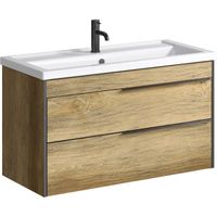 Тумба под раковину Aqwella Fargo 100 FRG0110DB Дуб балтийский — фото 1, Мебель для ванной