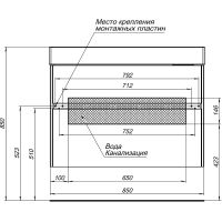 Тумба с раковиной Aquanet Бруклин 85 212598 подвесная Белая — фото 12, Тумбы с раковиной