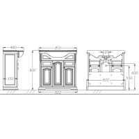 Товар: Тумба под раковину Opadiris Риспекто 80 00-00006022 Слоновая кость - фото 7 Тумба под раковину Opadiris Риспекто 80 00-00006022 Слоновая кость — фото 7, Мебель для ванной