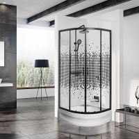 Товар: Душевой уголок Мономах ДУ 90x90 МЗ BL 10000008620 профиль Черный матовый стекло прозрачное с рисунком - фото 3 Душевой уголок Мономах ДУ 90x90 МЗ BL 10000008620 профиль Черный матовый стекло прозрачное с рисунком — фото 3, Душевые уголки