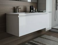 Тумба с раковиной Эстет Dallas Luxe 130 L ФР-00002274 подвесная Белая — фото 6, Тумбы с раковиной