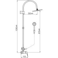 Душевая система Rav Slezak Victoria VI282.5/3 Хром — фото 2, Душевые стойки
