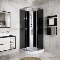 Душевая кабина Niagara Eco 90x90 E90/13/TN/BK без гидромассажа — фото 3, Душевые кабины