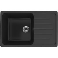 Кухонная мойка Ulgran Classic U-400-344 Ультра-черная — фото 1, Кухонные мойки