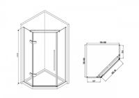 Душевой уголок Abber Ewiges Wasser 80х80 AG05080 профиль Хром стекло прозрачное — фото 6, Душевые уголки