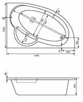 Товар: Акриловая ванна Santek Шри-Ланка 150х100 R 1WH302395 без гидромассажа - фото 4 Акриловая ванна Santek Шри-Ланка 150х100 R 1WH302395 без гидромассажа — фото 4, Ванны