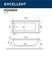 Товар: Акриловая ванна Excellent Aquaria 170x75 WAEX.AQU17.SMART.BR с гидромассажем - фото 8 Акриловая ванна Excellent Aquaria 170x75 WAEX.AQU17.SMART.BR с гидромассажем — фото 8, Ванны