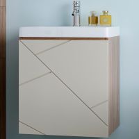 Тумба под раковину Бриклаер Кристалл 50 4627125416910 подвесная Латте Дуб крафт табачный — фото 1, Тумбы под раковину