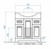 Товар: Тумба под раковину Style Line Олеандр 2 Люкс 75 ЛС-00000200 Рельеф пастель - фото 8 Тумба под раковину Style Line Олеандр 2 Люкс 75 ЛС-00000200 Рельеф пастель — фото 8, Мебель для ванной
