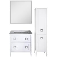 Товар: Тумба под раковину ASB-Woodline Рома 80Н 10855 Белая - фото 2 Тумба под раковину ASB-Woodline Рома 80Н 10855 Белая — фото 2, Мебель для ванной