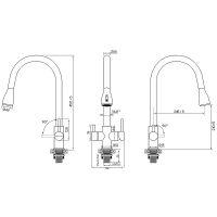 Смеситель для кухни Paulmark Lange La214212-BR Бронза — фото 11, Смесители для кухни