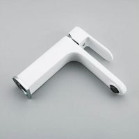 Смеситель для раковины Gappo G83 G1083-8 Белый Хром — фото 4, Смесители для раковины