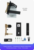 Смеситель для раковины Gappo G17-6 G1017-16 Черный матовый — фото 7, Смесители для раковины