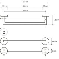 Товар: Полотенцедержатель Bemeta Neo 104204055 двойной Нержавеющая сталь - фото 3 Полотенцедержатель Bemeta Neo 104204055 двойной Нержавеющая сталь — фото 3, Полотенцедержатели