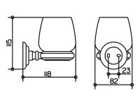 Стакан для зубных щеток Keuco Astor 2150019000 Хром — фото 2, Мыльницы