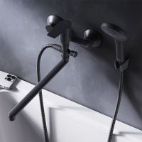 Смеситель для ванны AM.PM Gem F90A90122 универсальный Черный матовый — фото 7, Смесители