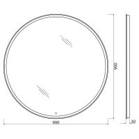 Зеркало BelBagno с подсветкой с сенсорным выключателем арт-SPC-RNG-900-LED-TCH — фото 3, Зеркала в ванную комнату