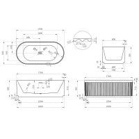 Товар: Акриловая ванна Abber 170х80 AB9410-1.7 без гидромассажа - фото 6 Акриловая ванна Abber 170х80 AB9410-1.7 без гидромассажа — фото 6, Акриловые ванны