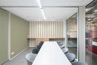 Обои Grandeco Atmosphere AT4028 Винил на флизелине (0,53*10,05) Бирюзовый/Бежевый, Полоса/Рогожка — фото 3, Обои для стен