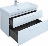 Товар: Тумба под раковину Aquanet Nova 100 249922 подвесная Белая глянцевая - фото 9 Тумба под раковину Aquanet Nova 100 249922 подвесная Белая глянцевая — фото 9, Мебель для ванной