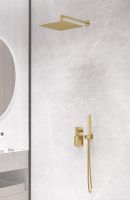 Душевая система Boheme Qubic 474-3-G Золото — фото 2, Душевое оборудование. Душевая программа