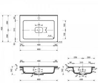 Раковина Эстет Каре Люкс 60 ФР-00006472 Белая — фото 5, Раковины встраиваемые сверху