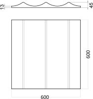 Гипсовая 3д панель Artpole Afina Big M-0081 600x600 мм — фото 6, Гипсовые 3Д панели