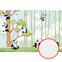 Фреска детская Ortograf Для самых маленьких 33697 Фактура флок FLK Флизелин (4*2,7) Голубой/Разноцветный, Животные/Деревья — фото 1, Фрески