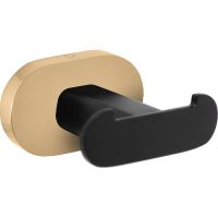 Двойной крючок Rav Slezak Yukon YUA0102CMATZ Черный матовый Золото — фото 1, Крючки для полотенец