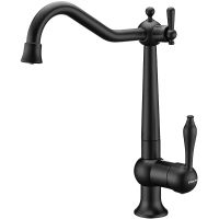 Смеситель для кухни Paulmark Retro Re213226-401 Антрацит — фото 1, Смесители для кухни