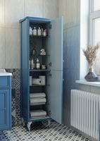 Шкаф пенал Caprigo Borgo 40 R Синий матовый арт-33450R-В136 — фото 2, Пеналы для ванной комнаты