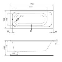 Товар: Акриловая ванна Santek Ламма 170x70 1WH501747 без гидромассажа - фото 4 Акриловая ванна Santek Ламма 170x70 1WH501747 без гидромассажа — фото 4, Ванны