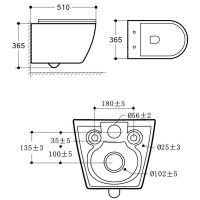 Товар: Унитаз Royce Pro RCT-150517WH подвесной с сиденьем Микролифт - фото 4 Унитаз Royce Pro RCT-150517WH подвесной с сиденьем Микролифт — фото 4, Унитазы