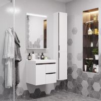 Товар: Тумба под раковину Aquaton Рене 56 1A258501NRC80 подвесная Белая Грецкий орех - фото 10 Тумба под раковину Aquaton Рене 56 1A258501NRC80 подвесная Белая Грецкий орех — фото 10, Тумбы под раковину