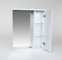 Товар: Зеркало со шкафом VIANT Прага 55 R VPRA55-ZSHR Белое - фото 5 Зеркало со шкафом VIANT Прага 55 R VPRA55-ZSHR Белое — фото 5, Мебель для ванной