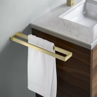 Полотенцедержатель Timo Selene двойной Золото матовое арт-17052/17 — фото 2, Полотенцедержатели