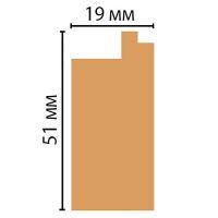 Товар: Багет Decomaster FM15-2 2850x51x19 мм - фото 2 Багет Decomaster FM15-2 2850x51x19 мм — фото 2, Багеты