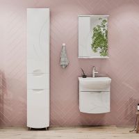 Зеркало со шкафом Volna Adel 50 L zsADEL50.L-01 с подсветкой Белое — фото 6, Зеркальные шкафы в ванную